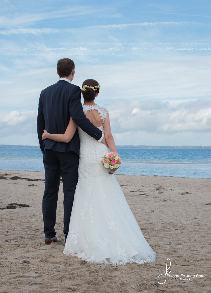 Brautpaar am Timmendorfer Strand im Oktober 2016